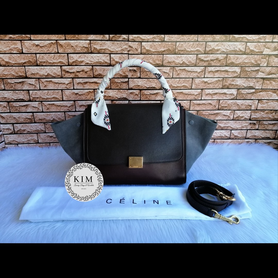 celine tricolor trapeze bag