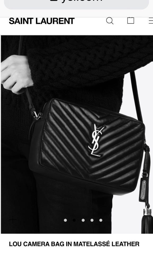 Brand new YSL Lou camera bag in MATELASS LEATHER