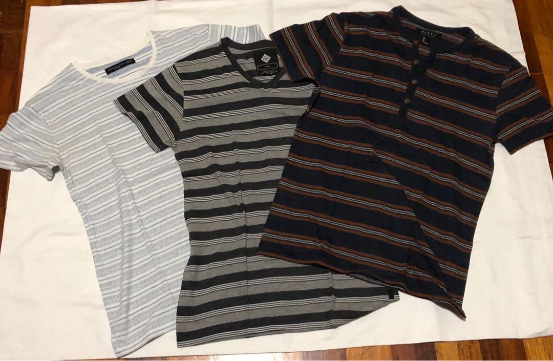 Cotton On And Forever 21 Men Striped Shirts Bundle Men S Fashion