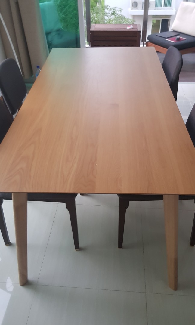 Dining Table 6 to 8 pax Ross dining table large oak, Furniture & Home