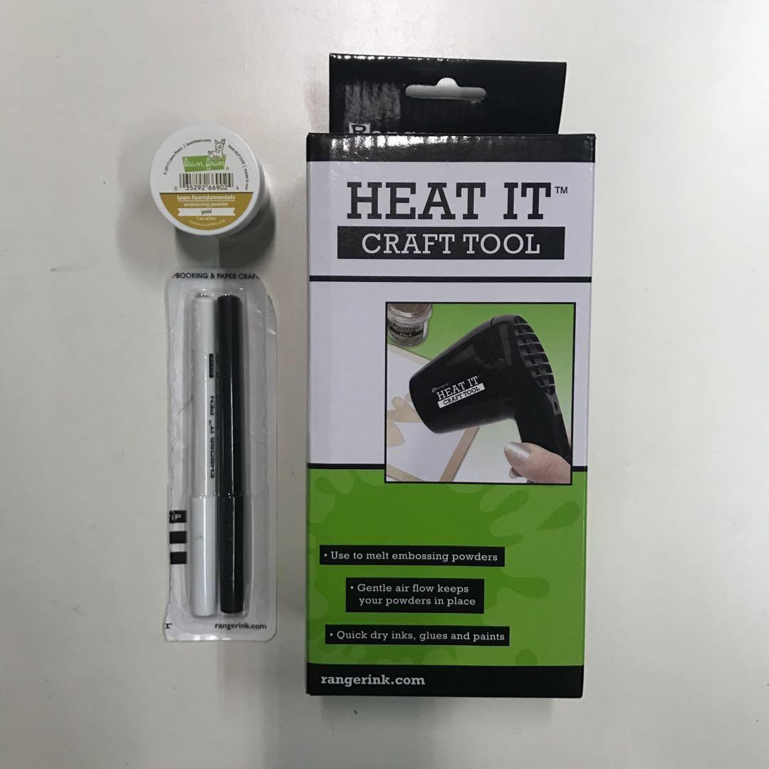 Gold Heat Emboss DIY Kit, Hobbies & Toys, Stationery & Craft, Craft