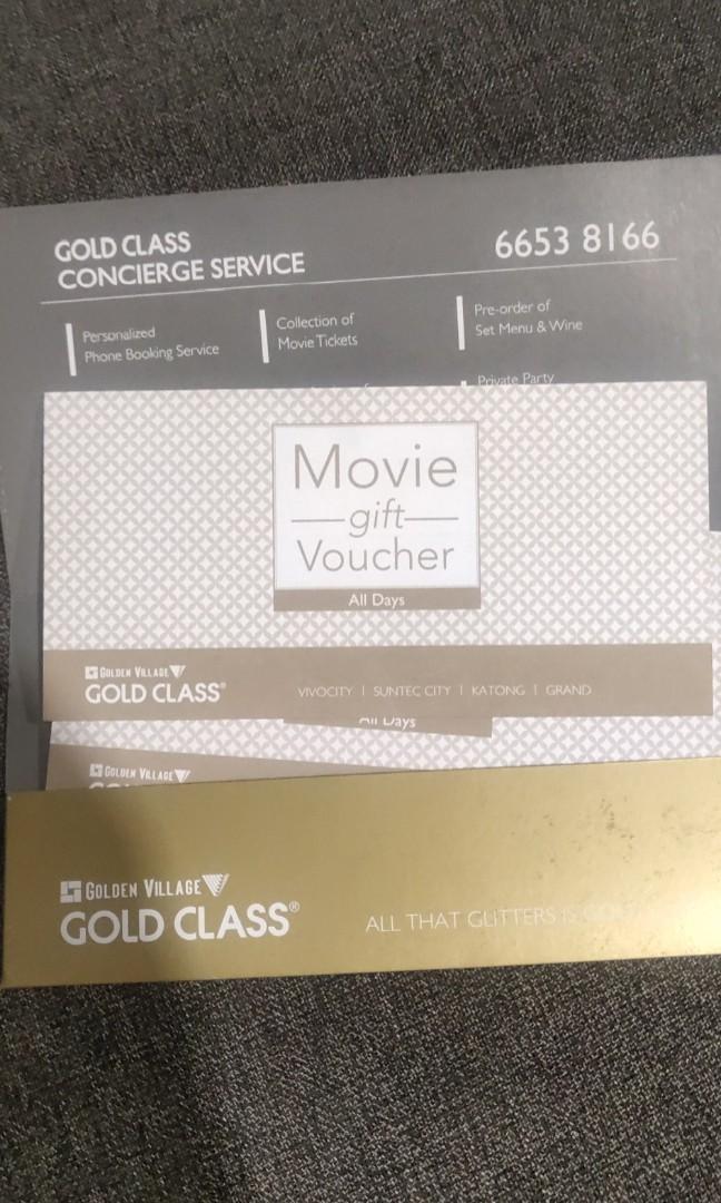 Gv gold class tickets all day (a pair), Tickets & Vouchers, Vouchers on