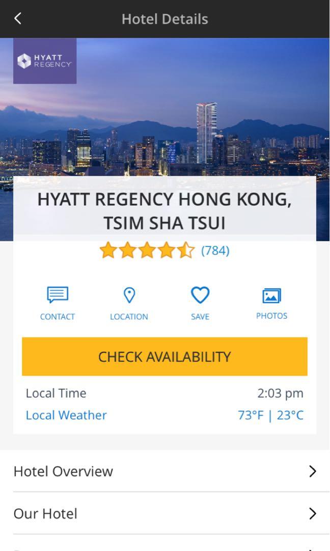 Hyatt Regency Hong Kong TST, Everything Else on Carousell