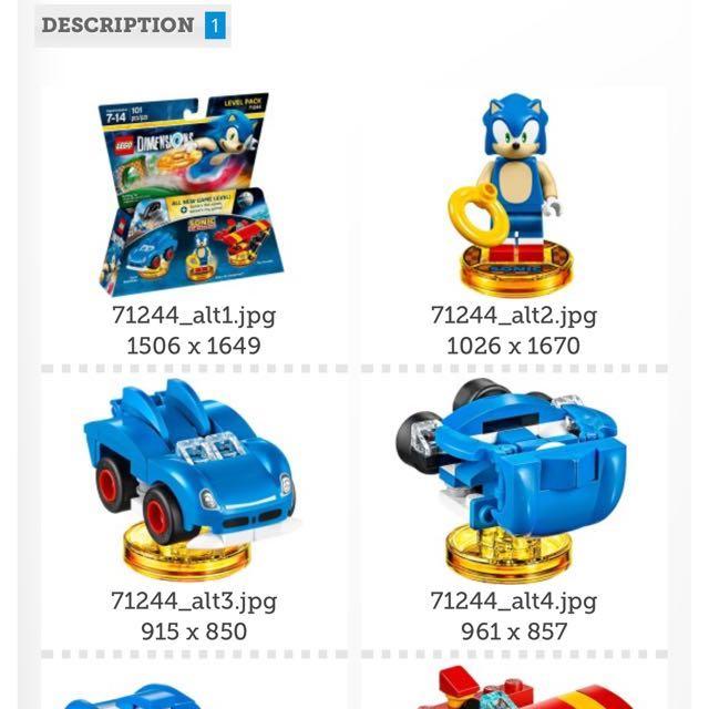 LEGO Dimensions Sonic the Hedgehog Level Pack The Tornado Sonic Speedster  71244