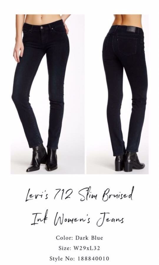 levi's 712 slim dark blue