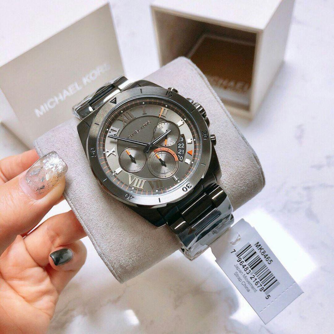 nedadgående solo hellige Michael Kors Brecken Chronograph Grey Dial Men's Watch MK8465, Men's  Fashion, Watches on Carousell
