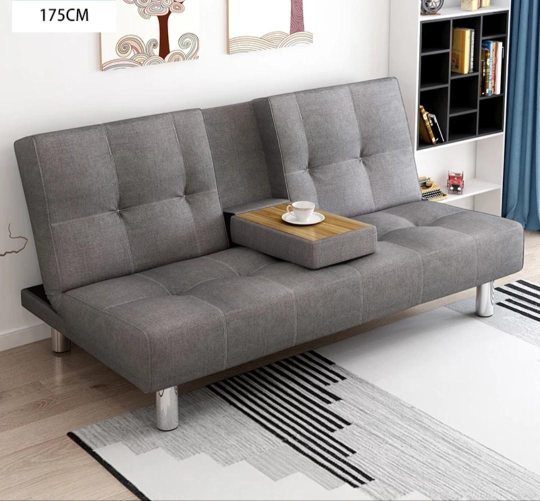 Modern Elegant Minimalist Sofa Bed Set, Furniture & Home Living, Furniture, Sofas on Carousell