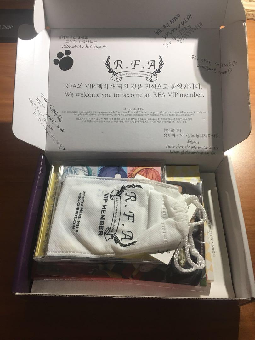 Mystic messenger RFA VIP Box, Hobbies & Toys, Memorabilia & Collectibles,  Fan Merchandise on Carousell