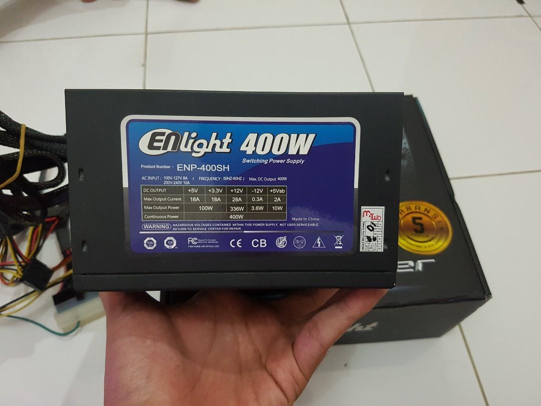 Power Supply Psu Enlight 400w 80 Plus Bronze Elektronik Bagian Komputer Aksesoris Di Carousell