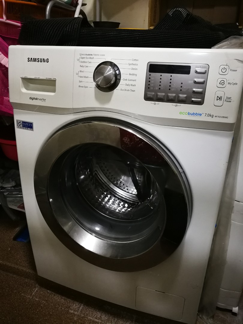 Samsung Frontload Washing machine 7.0kg (WF702U2BKWQ), TV & Home