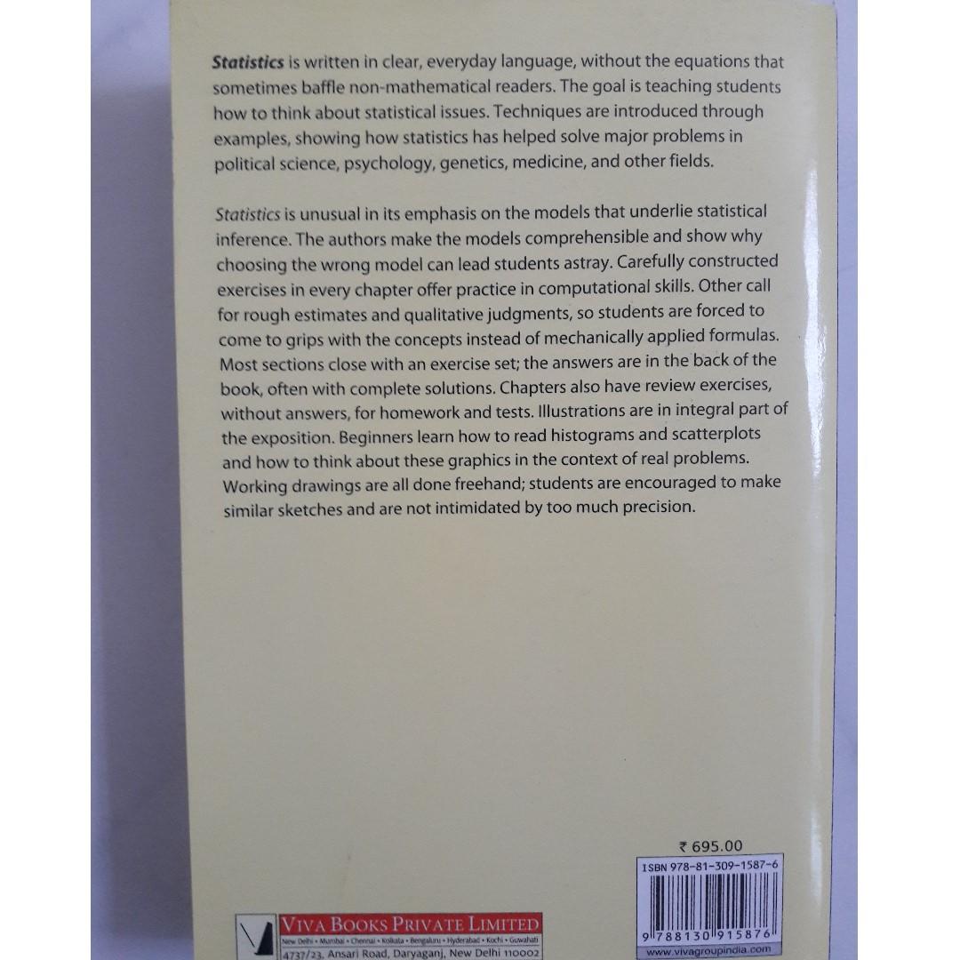 Statistics 4th Edition David Freedman Robert Pisani Roger Purves