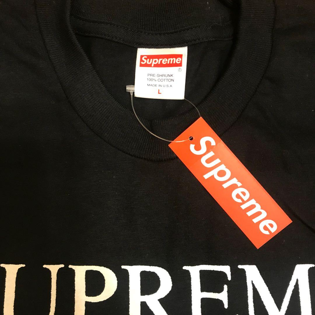 Supreme 18FW Still Life tee 蜜桃 photo tee 黑色 尺寸：Ｌ 狀態：全新 售價：2880