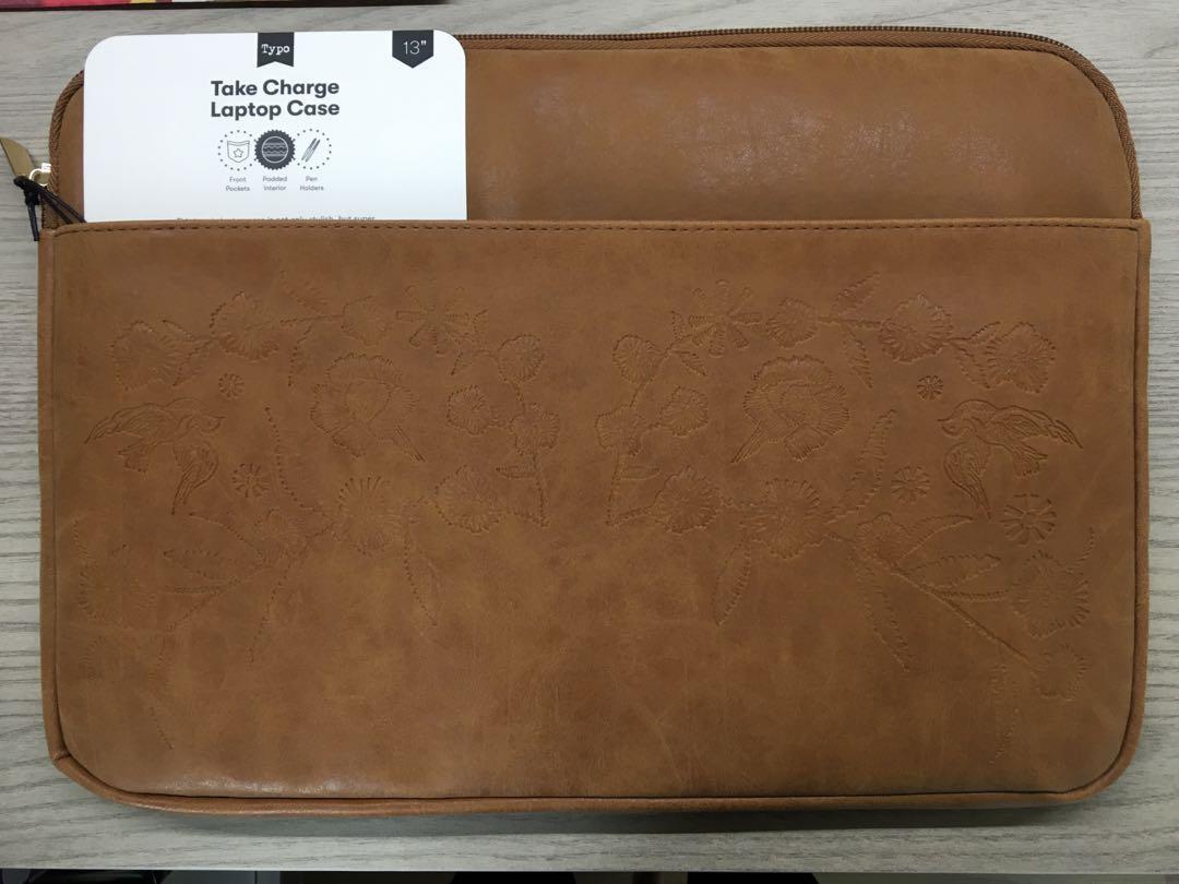 Typo Take Charge Laptop Cover 13 Mid Tan Floral Mobile Phones Gadgets Mobile Gadget Accessories Cases Sleeves on Carousell