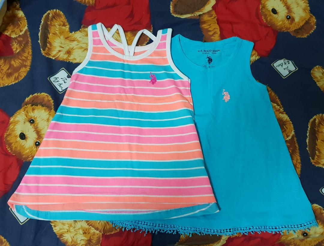 Little Girls 2 Pack Tank Tops US Polo Assn Childrens Apparel U.S