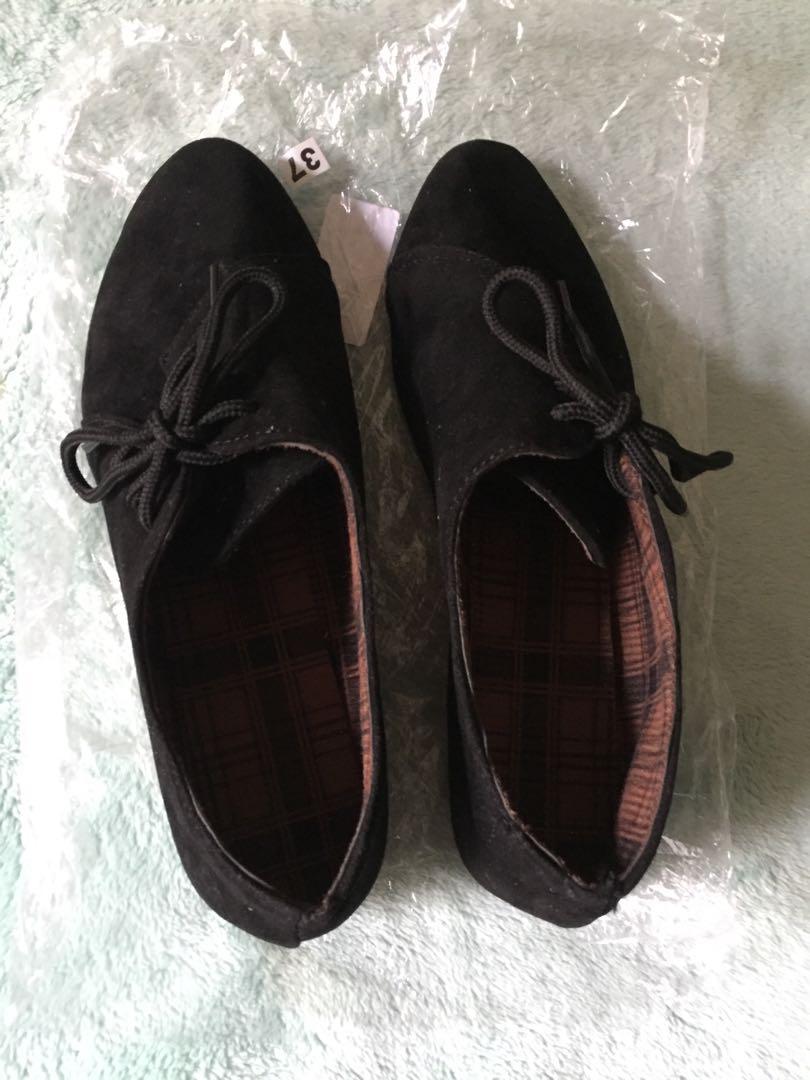 loafers flat shoes black colour 