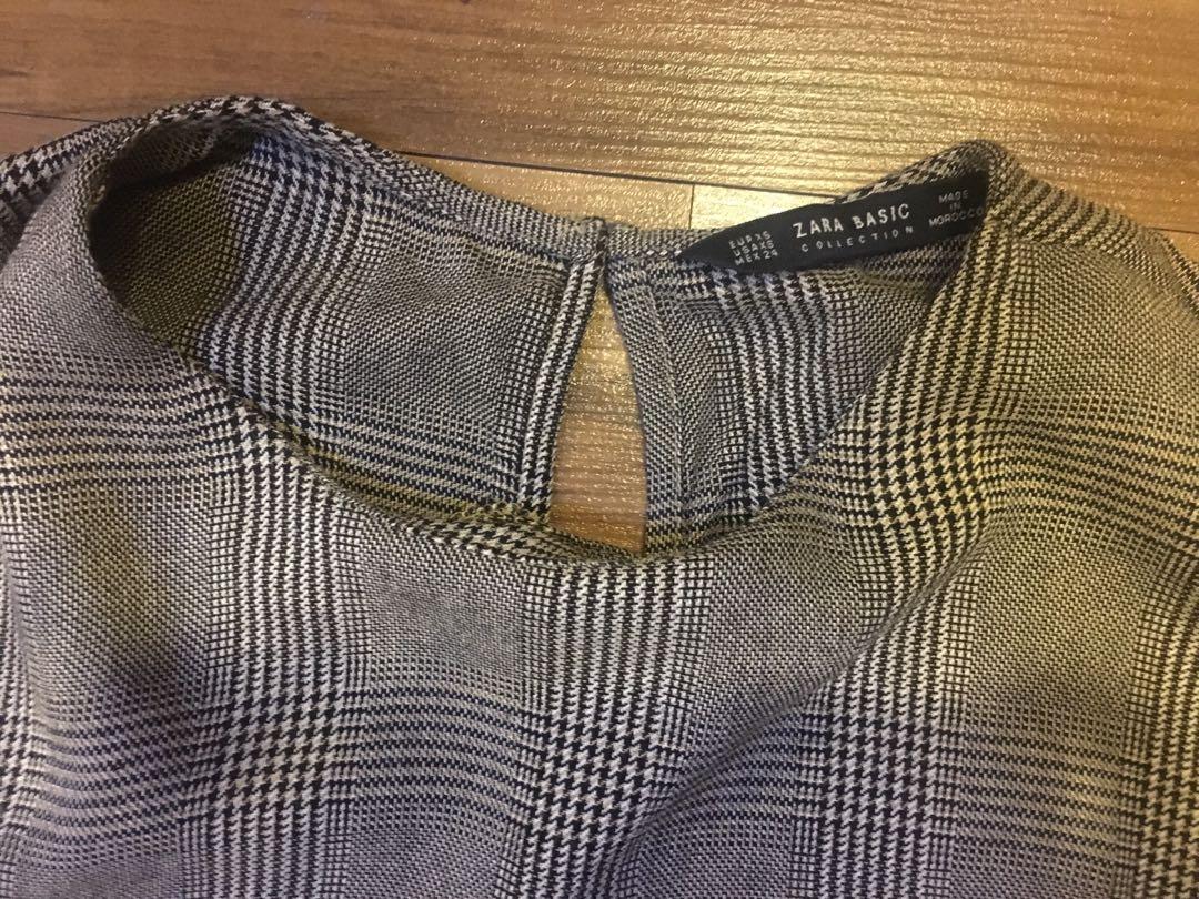 Zara Plaid Gray Dress (Category: Dresses) located in Quezon City. Submitted by shoppepper888 (Listing ID 204008195, Image 3). Description: Worn once indoors! Without tag. RFS: Too small for me Bought this for 2,500 PHP at Zara Megamall. .