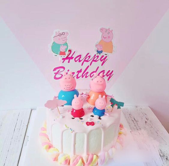 12pc Peppa Pig Cupcake Toppers Birthday Party