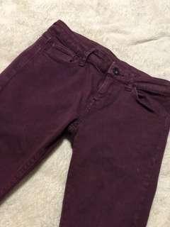 uniqlo maroon jeans