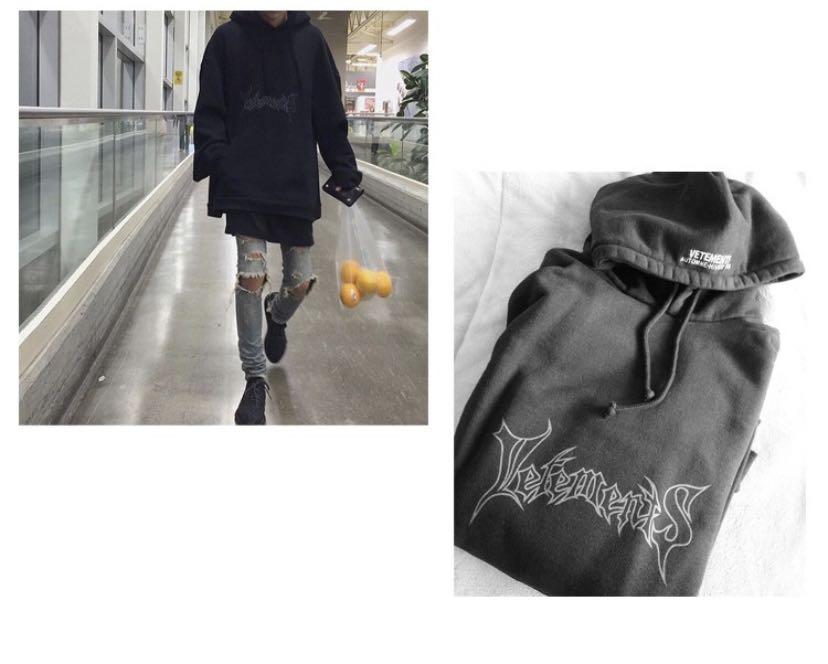 29 vetements black hoodie Women s Fashion Tops Longsleeves on Carousell