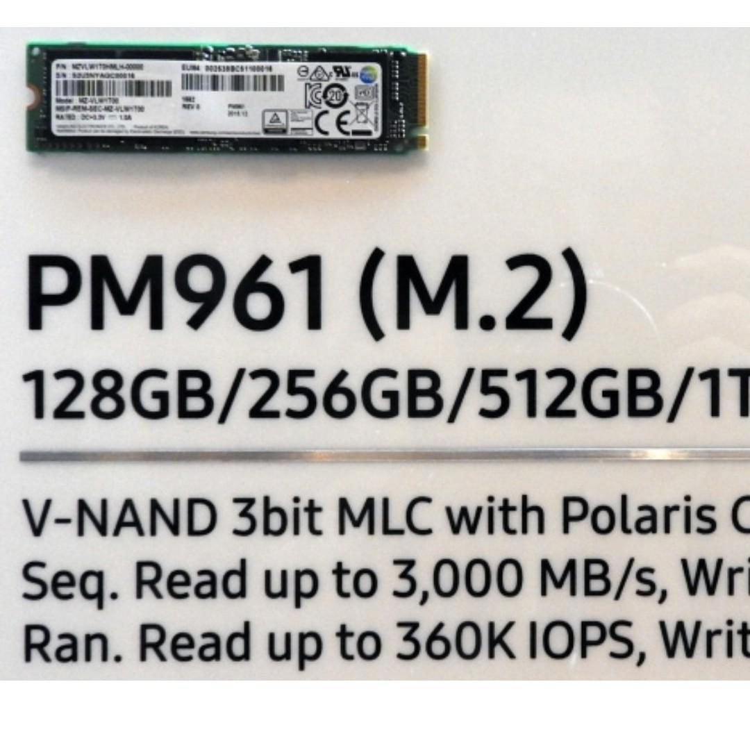 Samsung Nvme Samsung Pm961 Ssd MZVLW256HEHP-000L7 Samsung Solid
