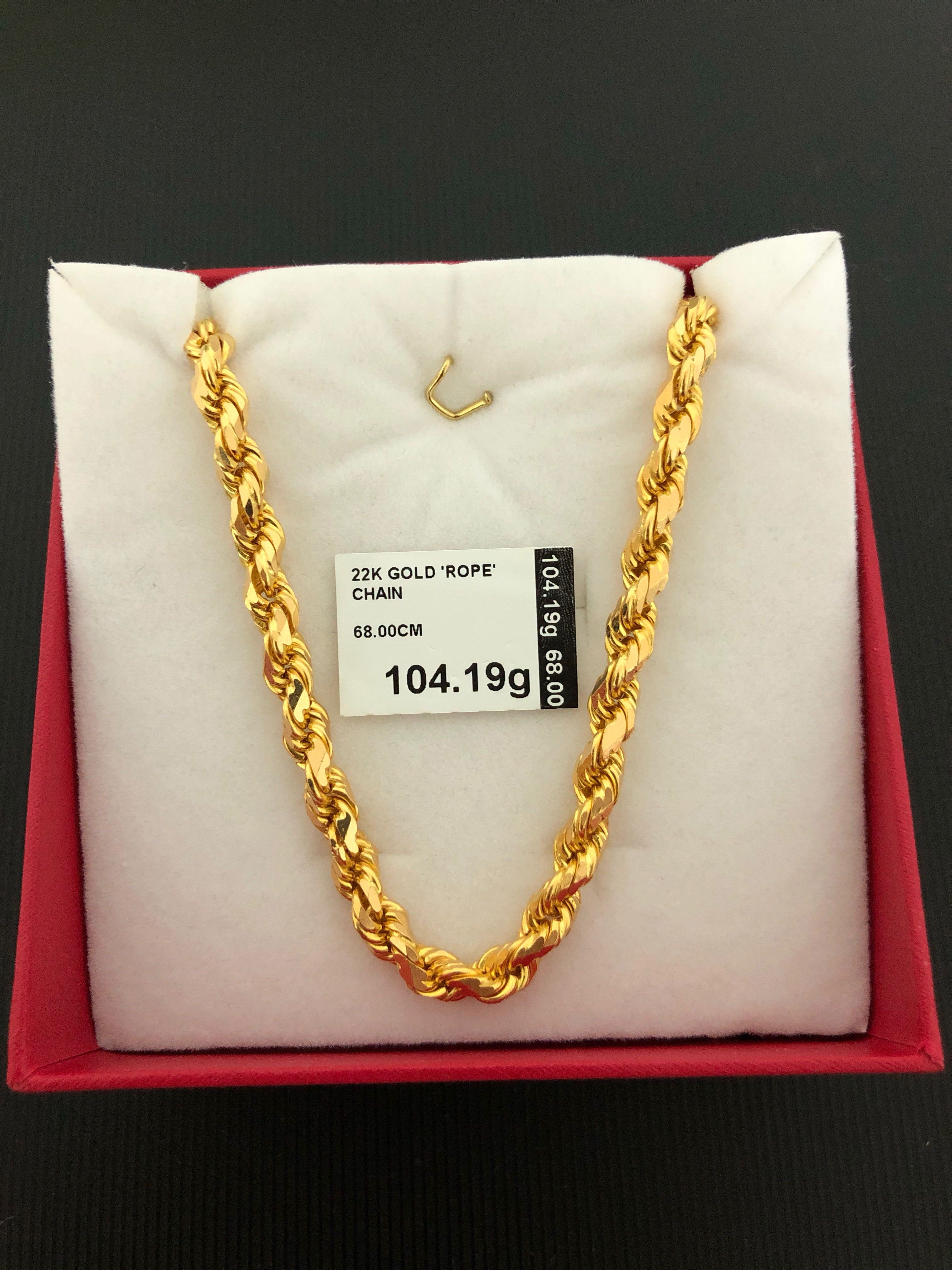Gold rope 2024 chain for sale