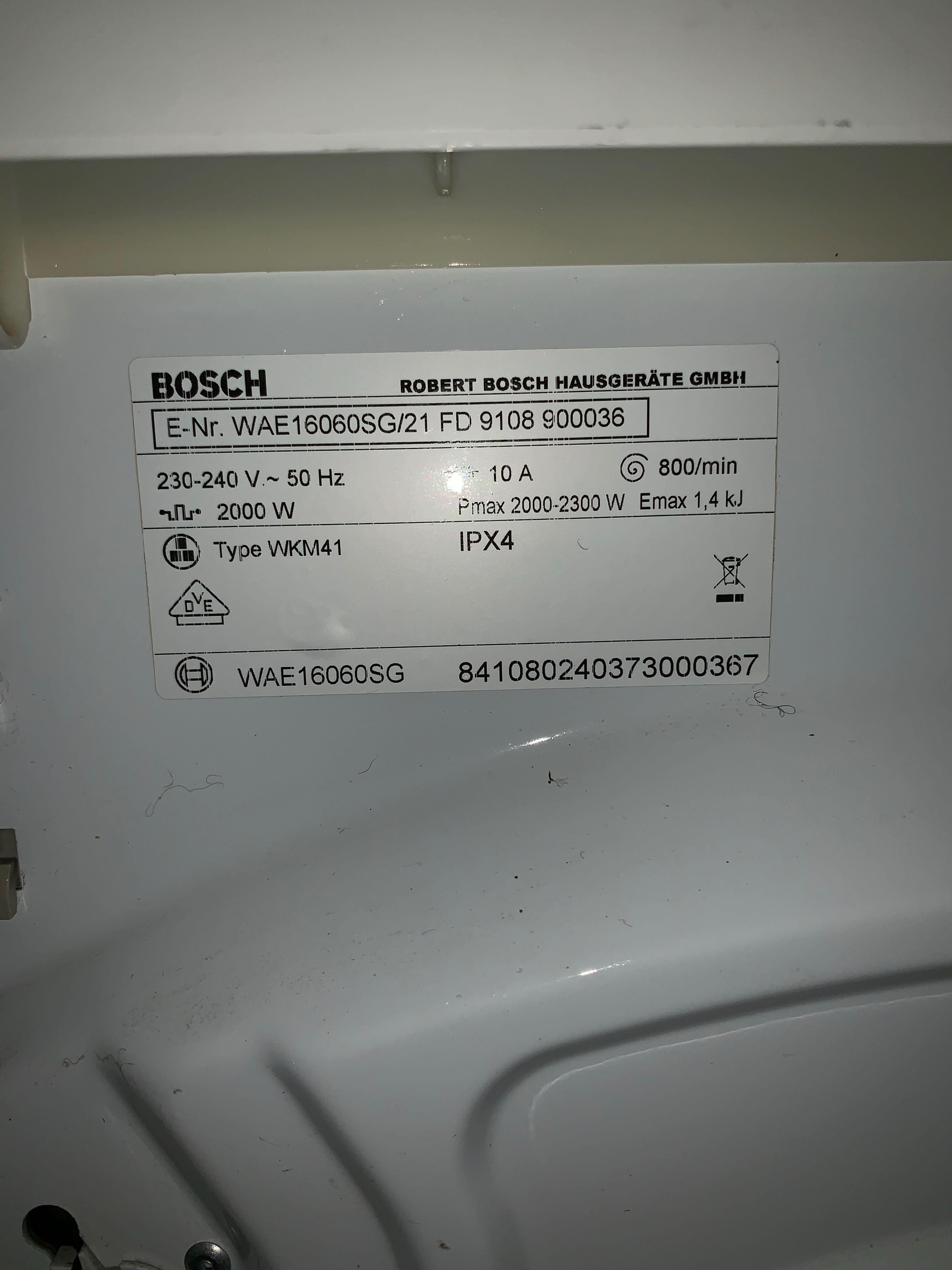 BOSCH Maxx Classic Front Load Washing Machine 7kg, TV & Home Appliances