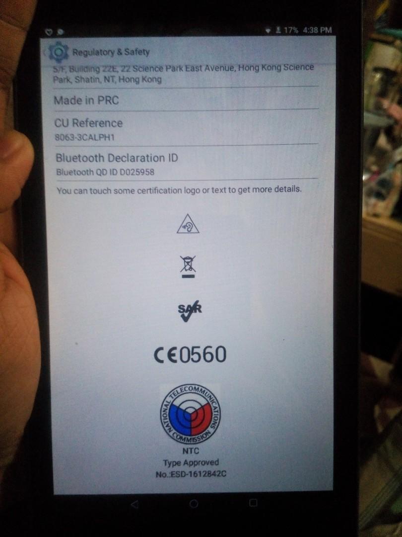 Alcatel Pixi 4 7 Wifi Android Tablet Mobile Phones Tablets Tablets On Carousell