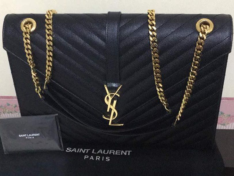 authentic ysl envelope bag