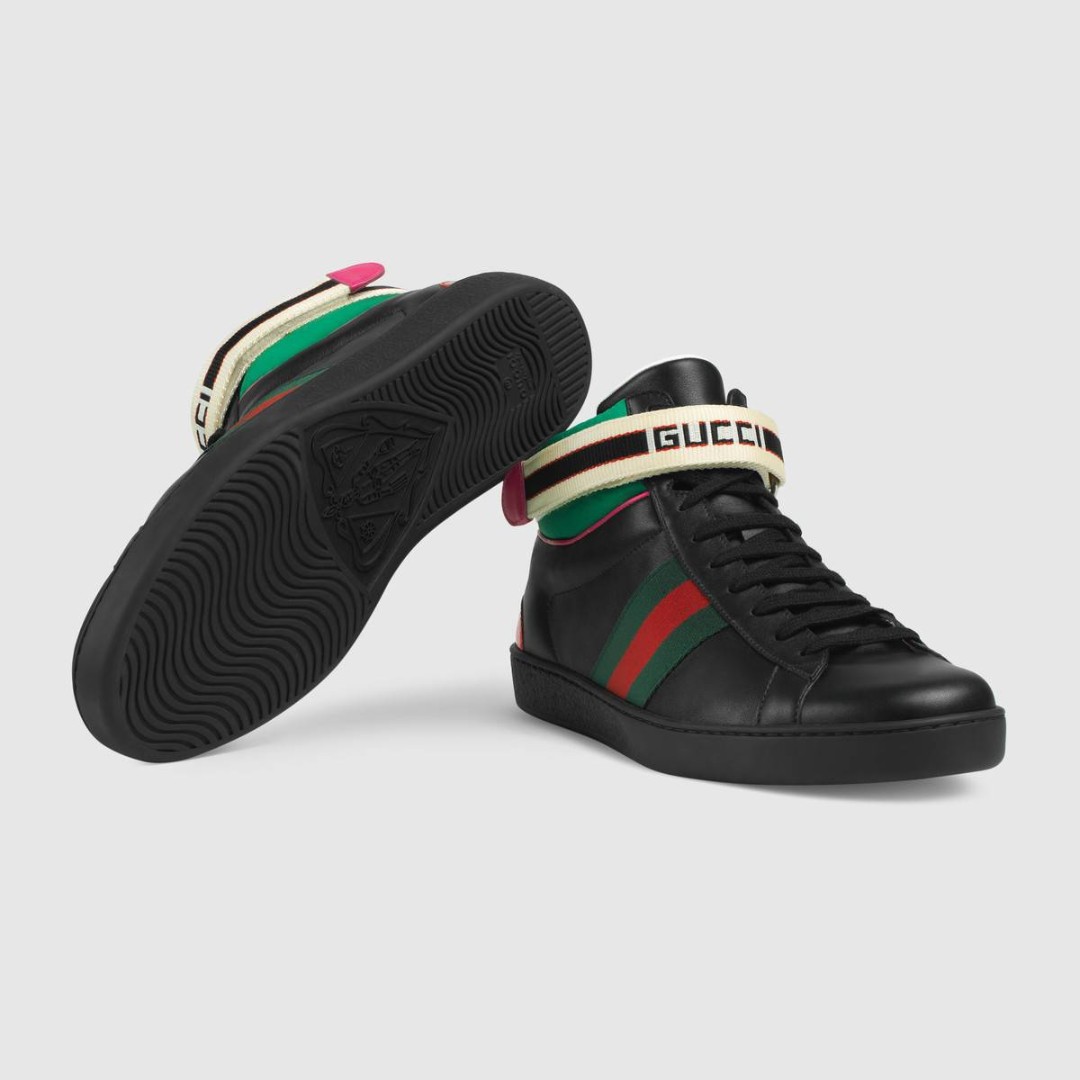 gucci ace high top black