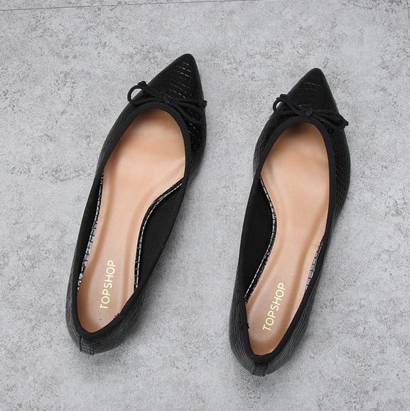 BN Topshop Black croc-effect Ribbon 