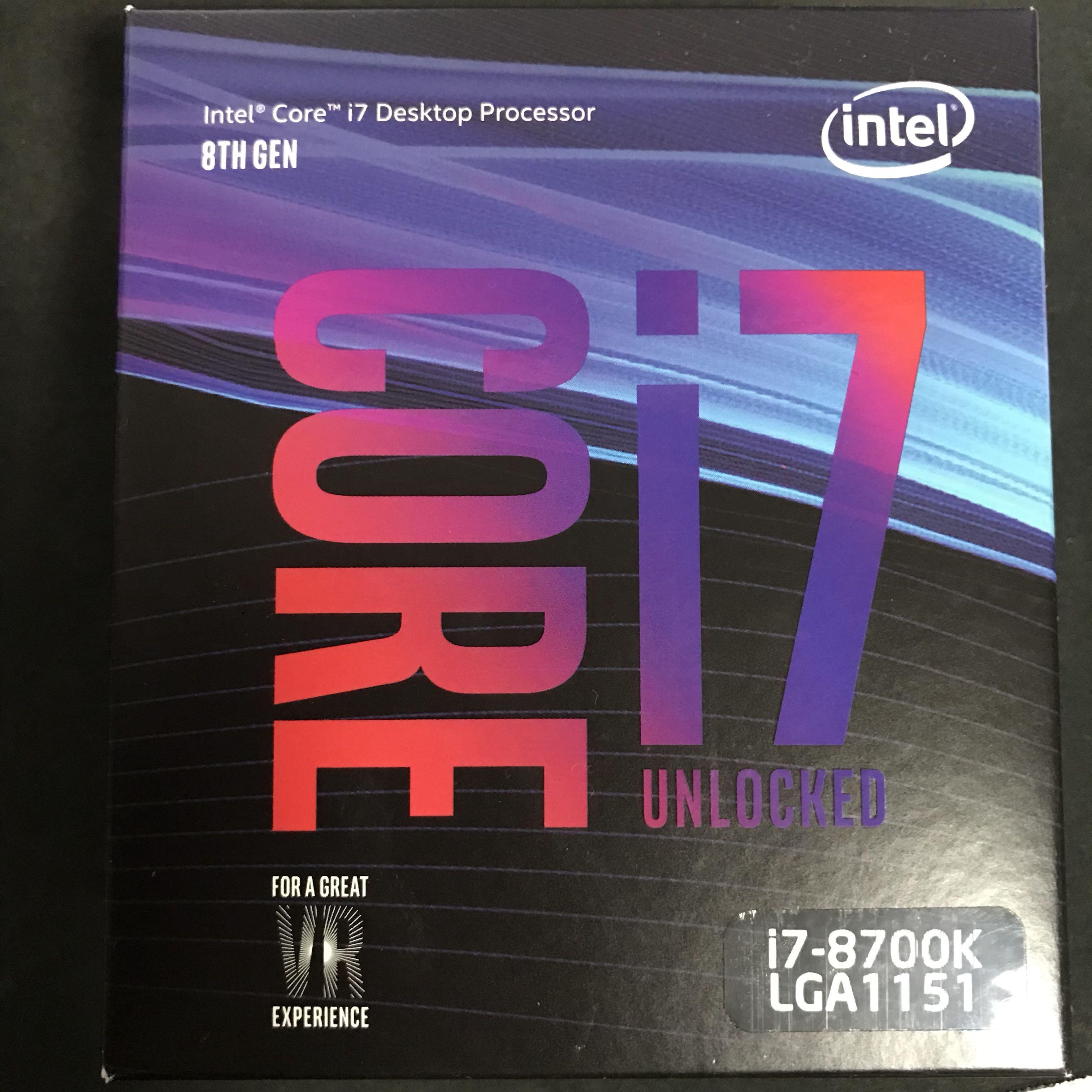 Bnib Intel Core I7 8700k I7 8700k Coffee Lake 6 Core Processor Cpu Electronics Computer Parts Accessories On Carousell