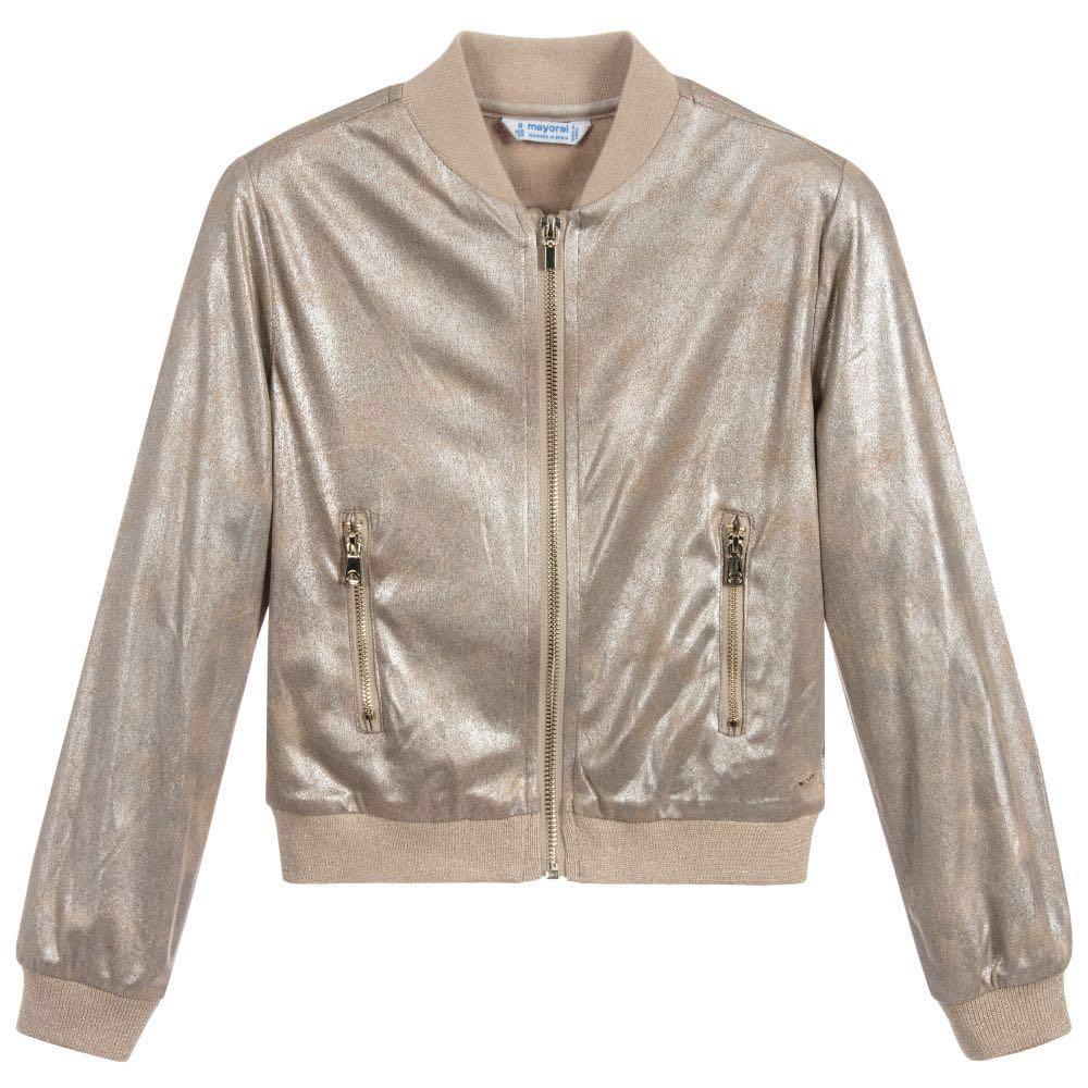Gold bomber top jacket womens