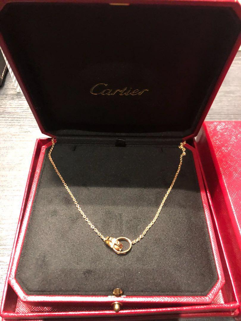 cartier necklace rose gold