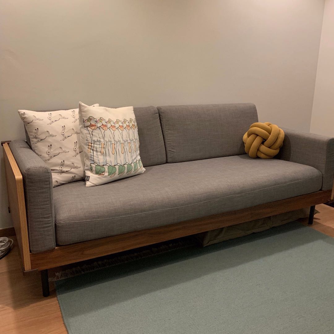 Castlery William Sofa Light Grey FREE DARK GREY COVERS