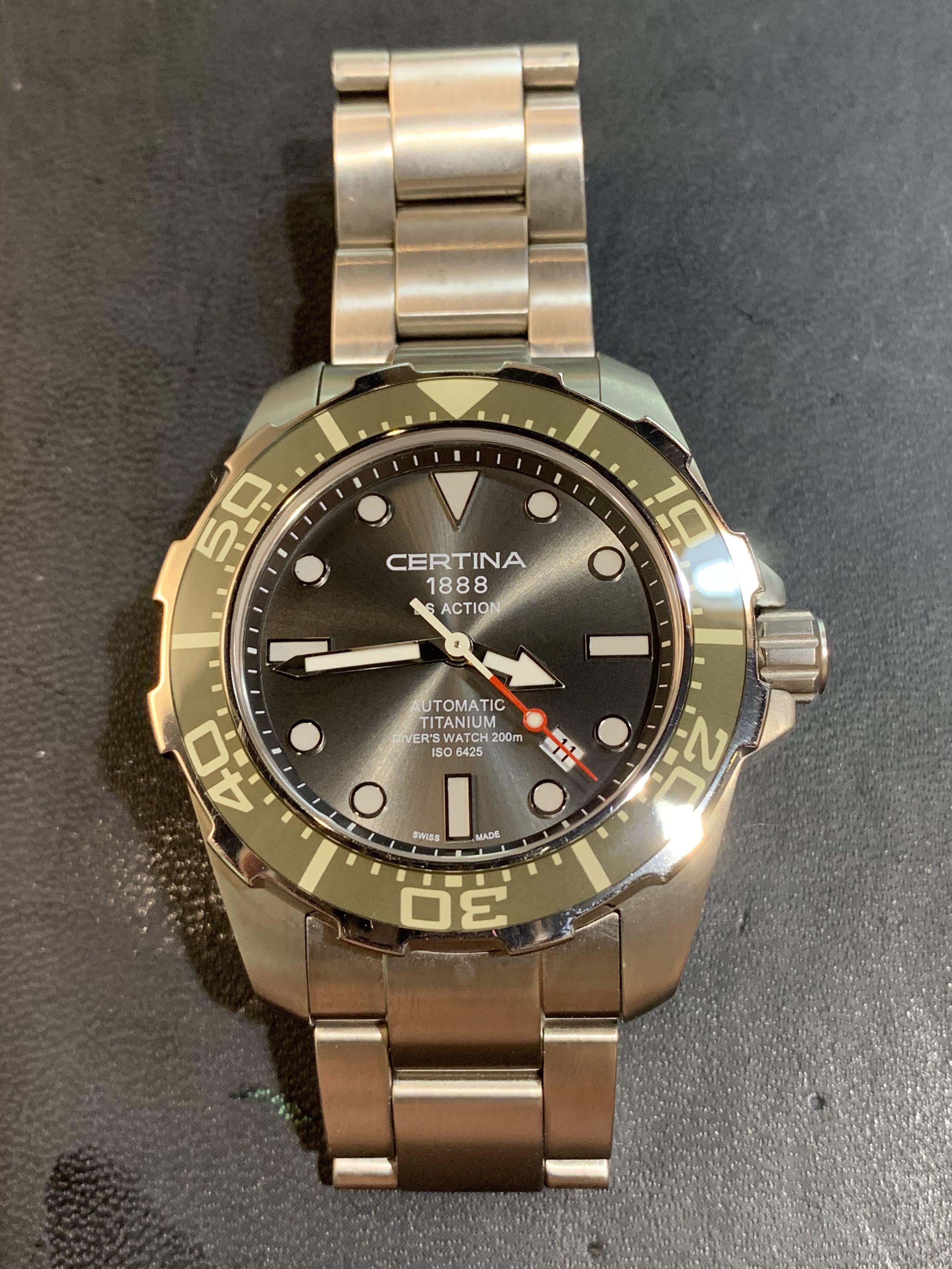 CERTINA C013407A DS Action Diver Grey dial Titanium