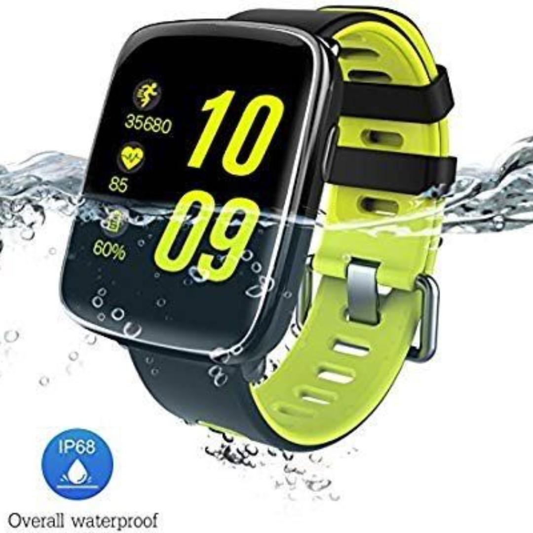 E538 Kingwear GV68 Smart Watch with CPU Compatible with Ios and Anroid No SIM Card and Camera Support Bluetooth Heart Rate Sensor and Build in