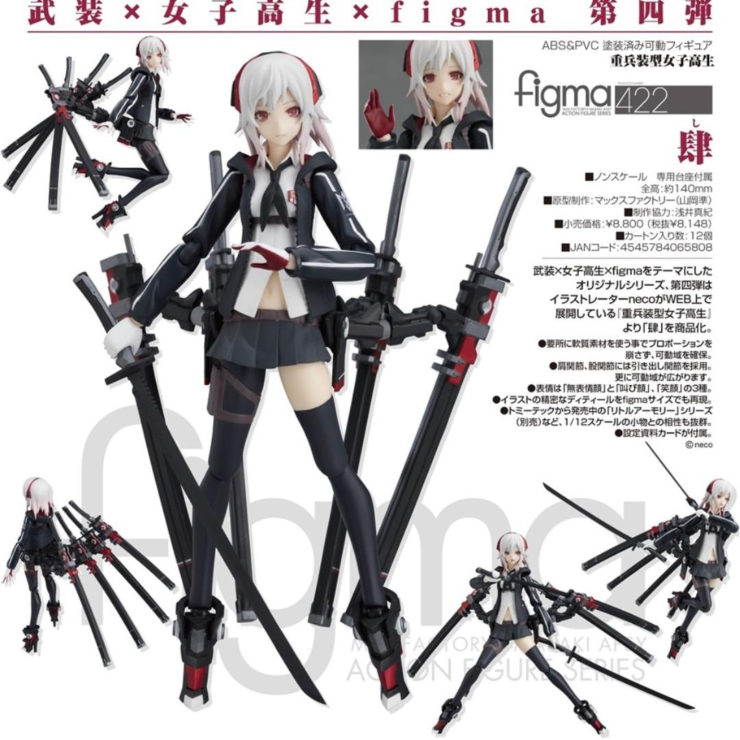 Anime Figma 422 Heavily Armed High School Girl Shi PVC Action Figure New No Box