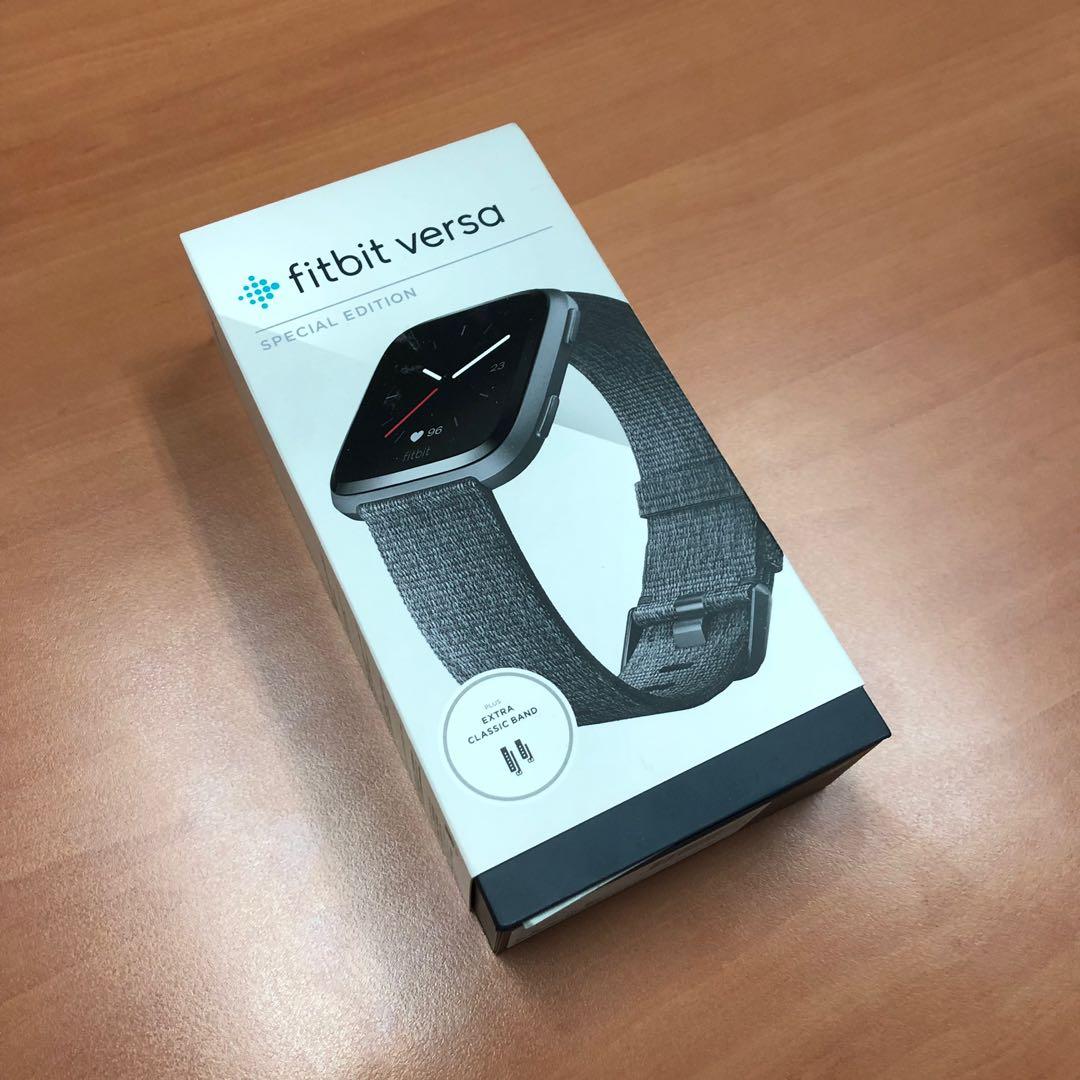 Fitbit Versa Special Edition Extra Band Mobile Phones Gadgets Wearables Smart Watches on Carousell