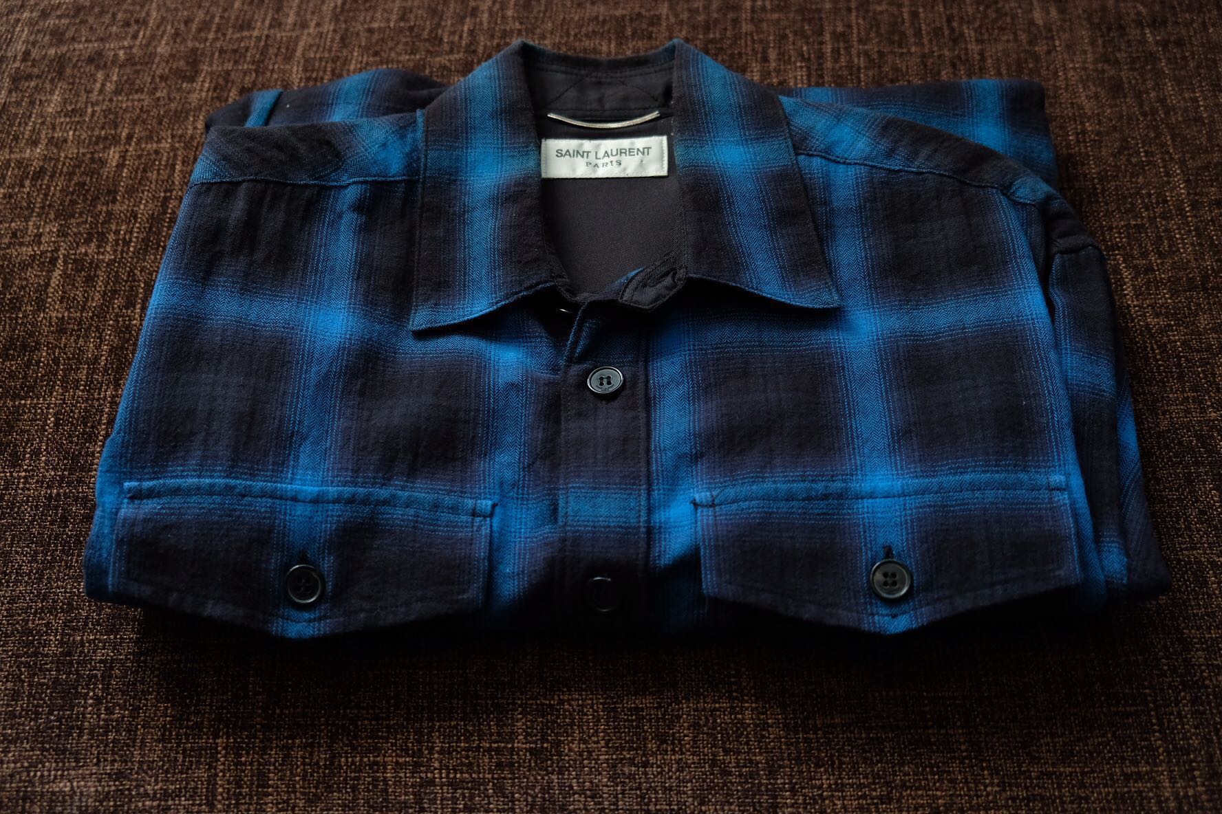 Saint laurent shop blue flannel