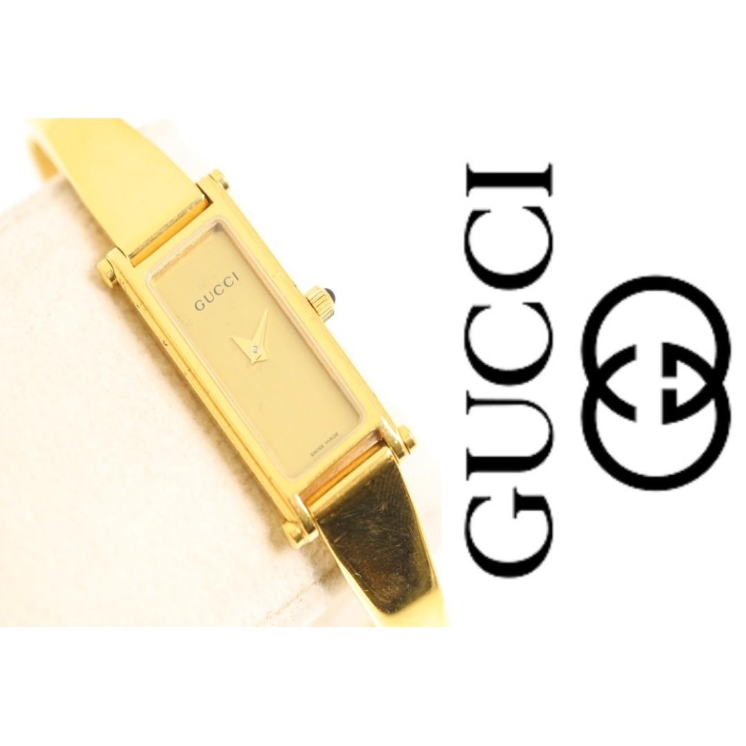 Gold vintage gucci watch discount