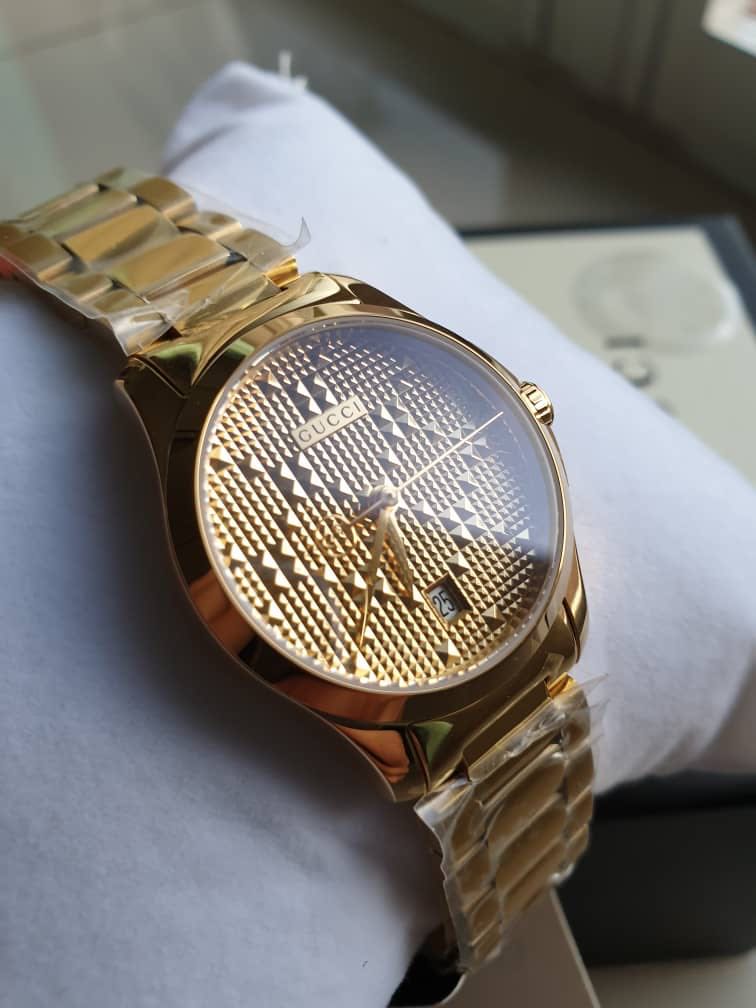 Gucci g timeless deals rose gold ladies watch