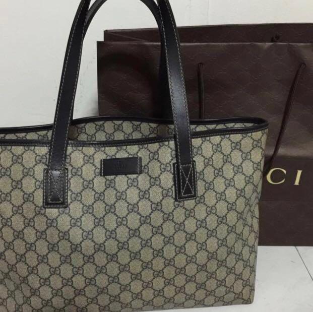 Gucci Monogram Tote Bag, Luxury, Bags 