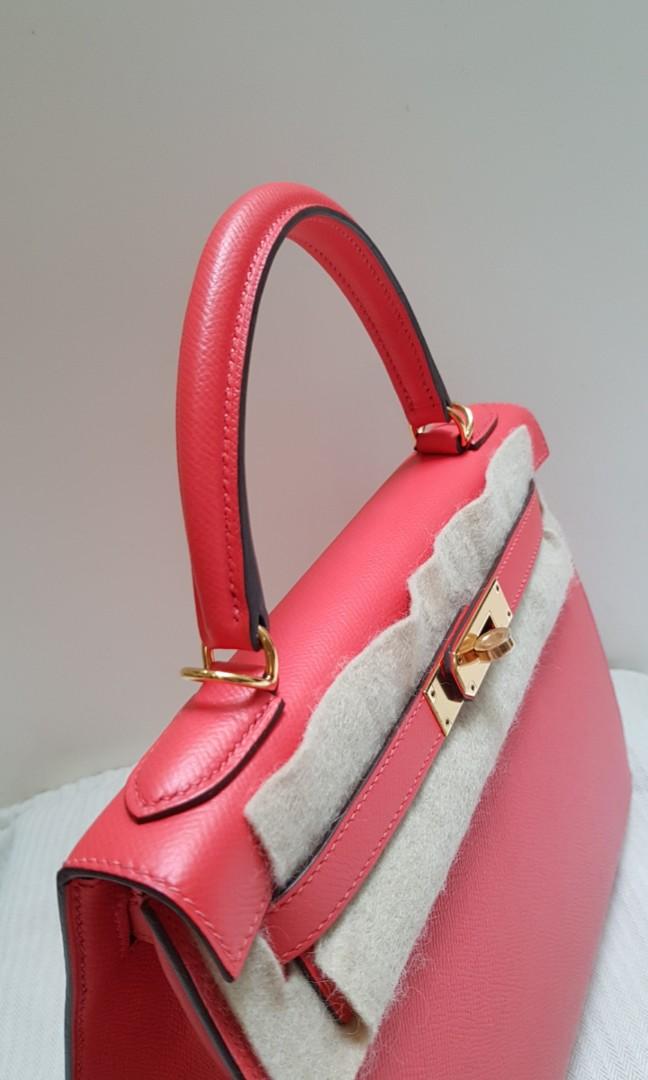 Replica Hermes Kelly Mini II Bag In Rouge Vif Epsom Leather GHW