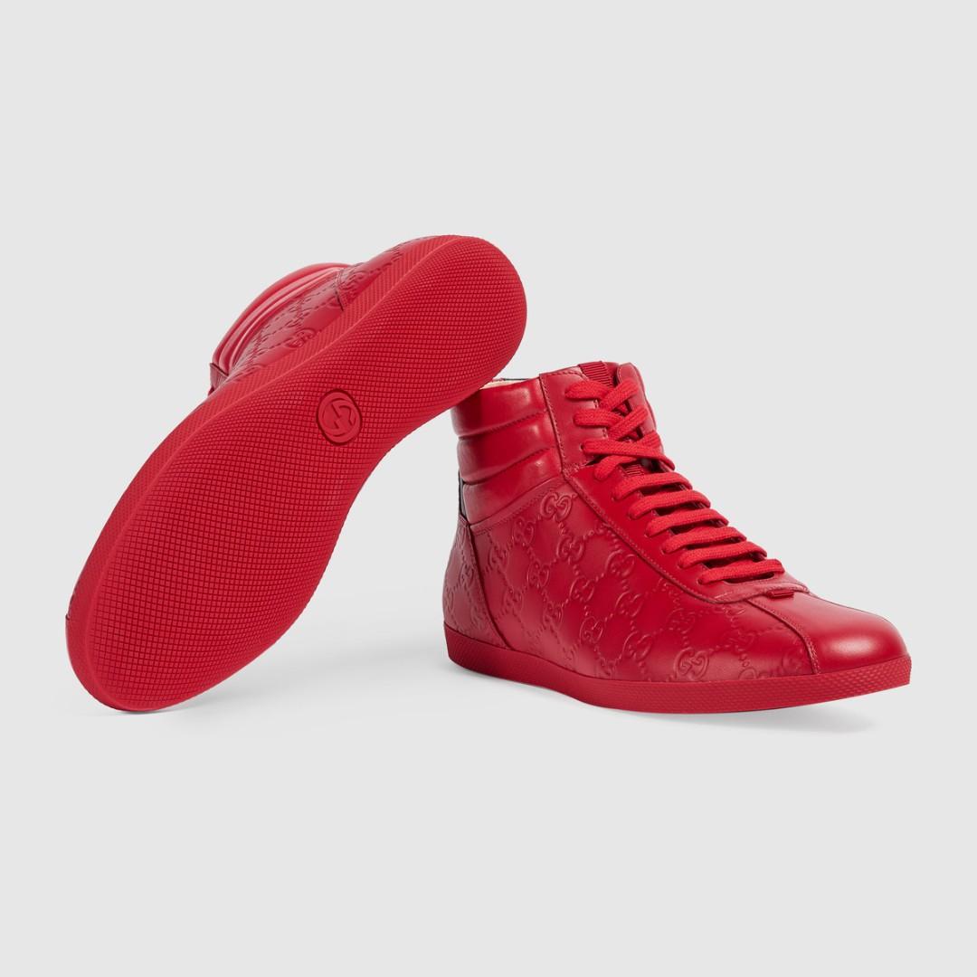 red gucci shoes high top