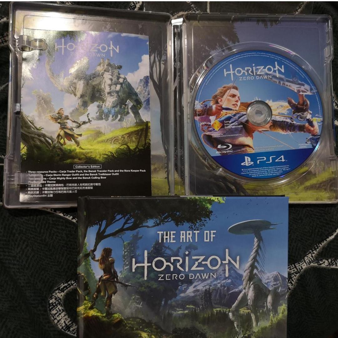 Horizon Zero Dawn (HZD) Collectors Edition items Steelbook+Game