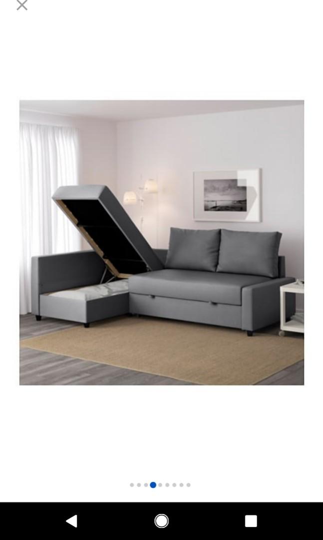 Sofa bed with storage [IKEA], Furniture & Home Living, Furniture, Sofas ...