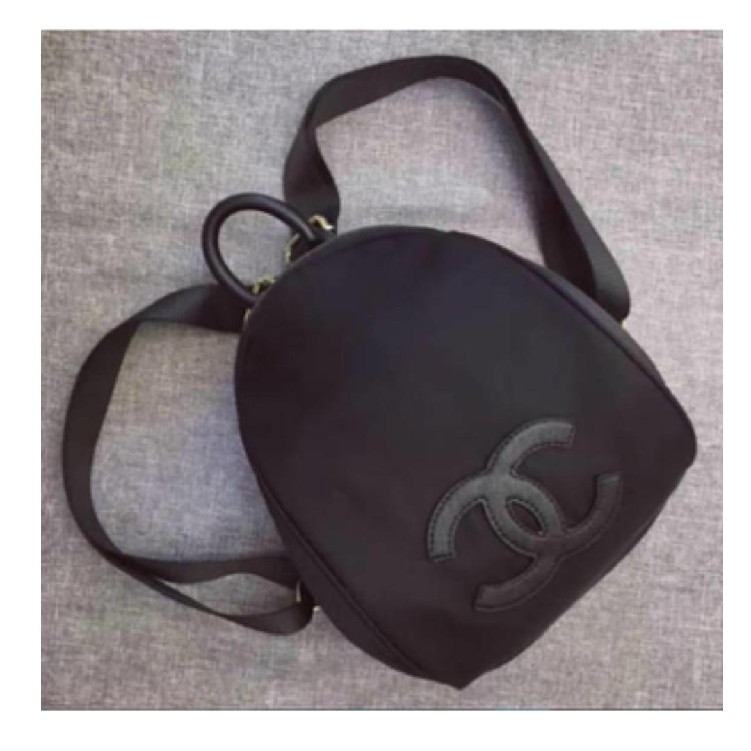 Instock! Chanel GWP VIP Gift Backpack Bag (Black with Black Logo