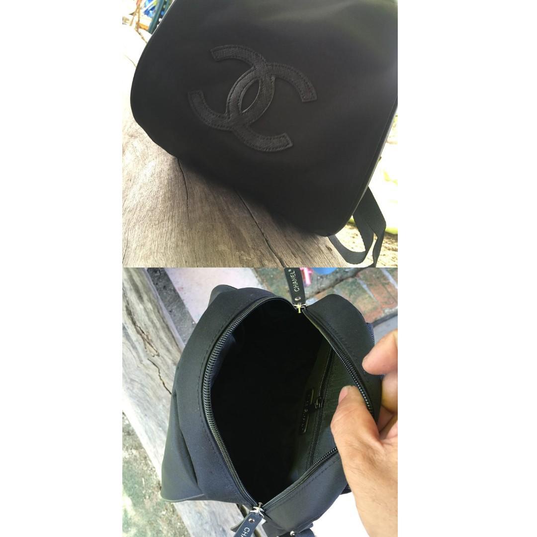Instock! Chanel GWP VIP Gift Backpack Bag (Black with Black Logo) ASC3286 +  FREE Post!