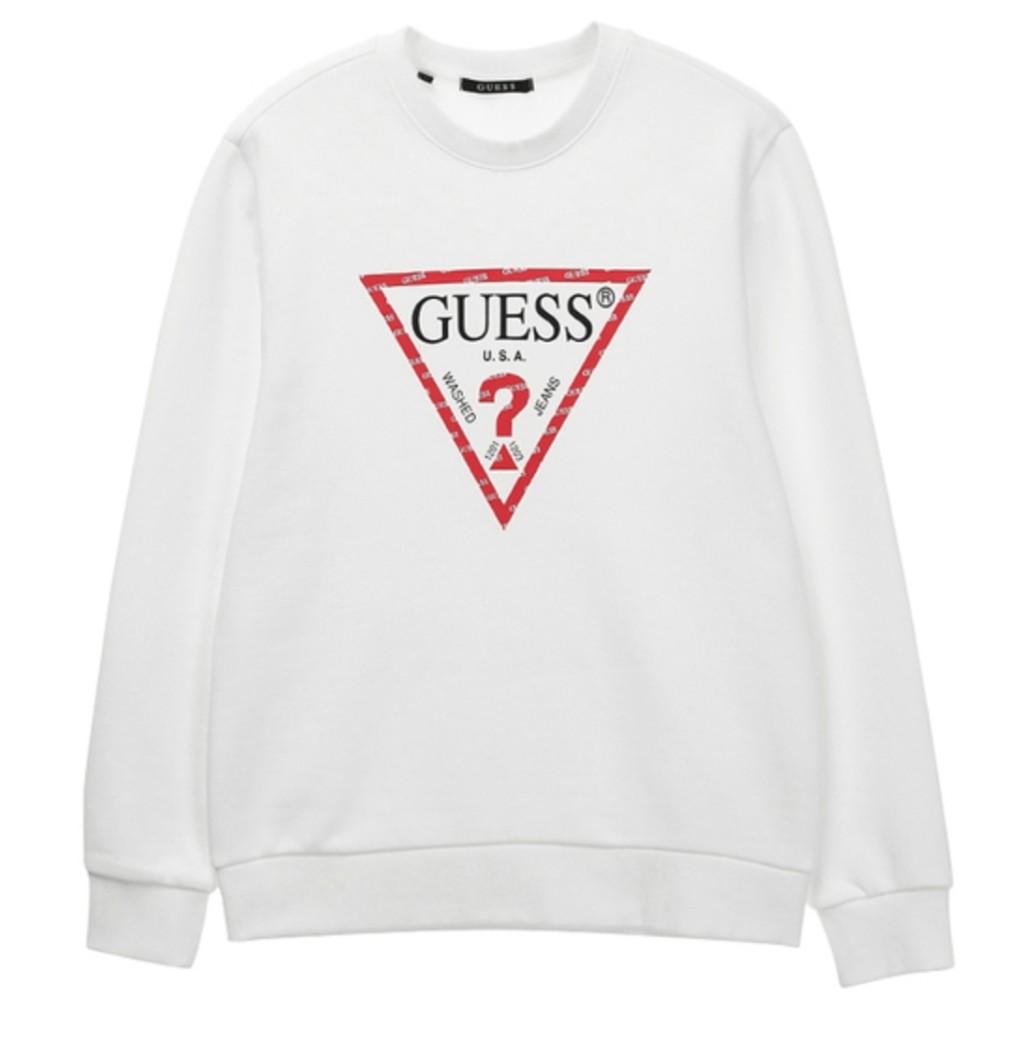 guess triangle logo sweatshirt