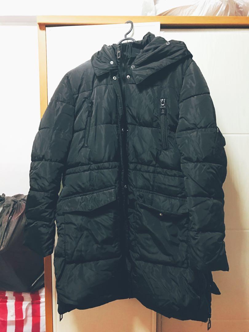 Korean Winter Jacket In Black With Hood Women S Fashion Clothes